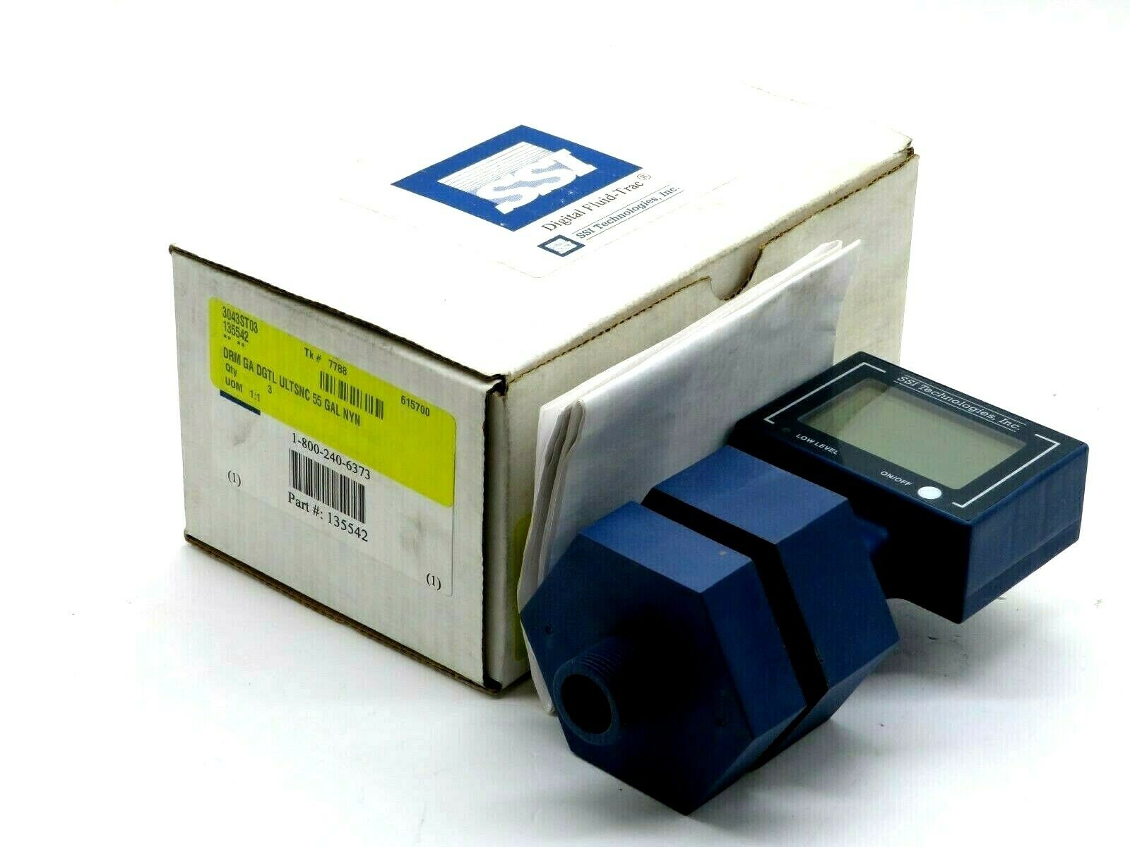 NEW SSI TECH. DFT105 DRUM GAUGE DIGITAL ULTRASONIC 55 GALLON 135542 DFT105 SB Industrial