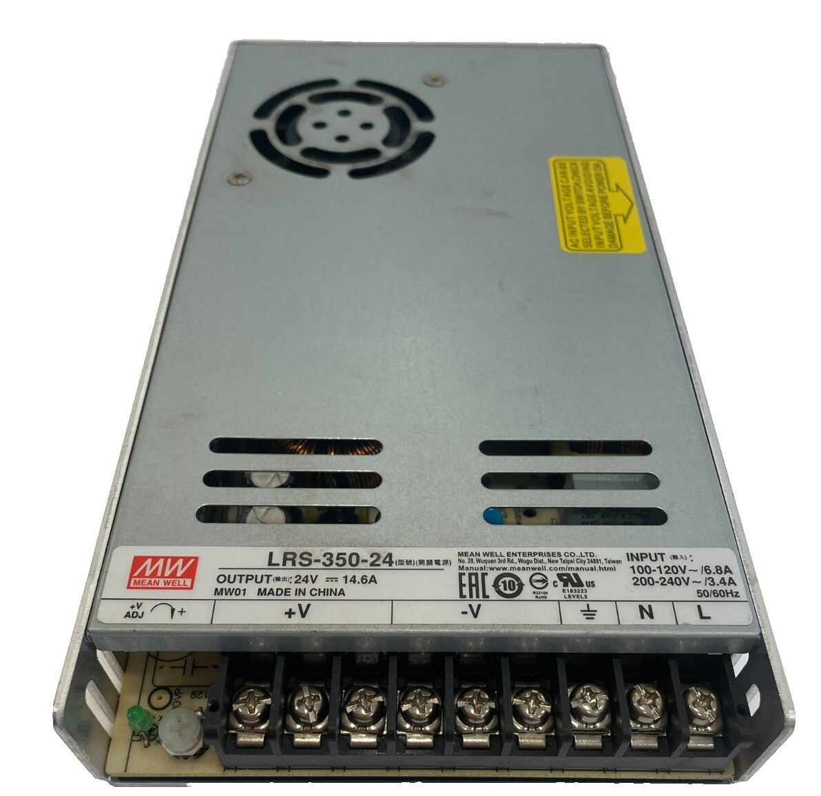 USED MEANWELL LRS-350-24 AC / DC CONVERTER LRS35024 - Image 3