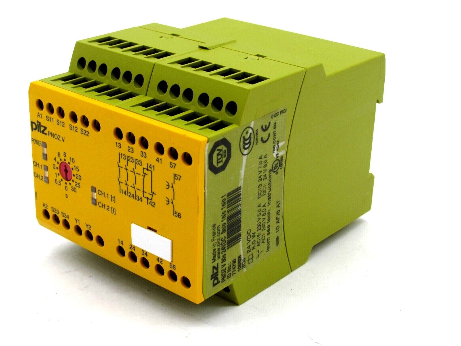 USED PILZ PNOZ-V-30S-24VDC-3N/O-1N/C-1N/O-T SAFETY RELAY 774790