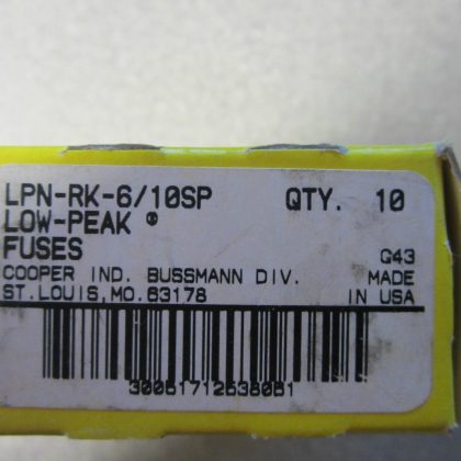 10 NEW BUSSMANN LPN-RK-6/10SP FUSES LPNRK610SP