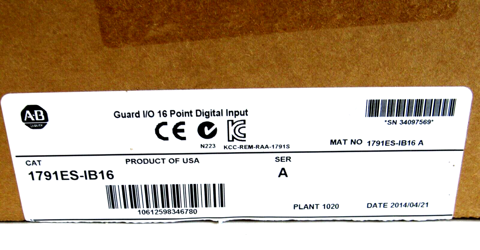 ALLEN BRADLEY 1791ES-IB16 DIGITAL INPUT 1791ESIB16 NEW, SURPLUS - Image 4