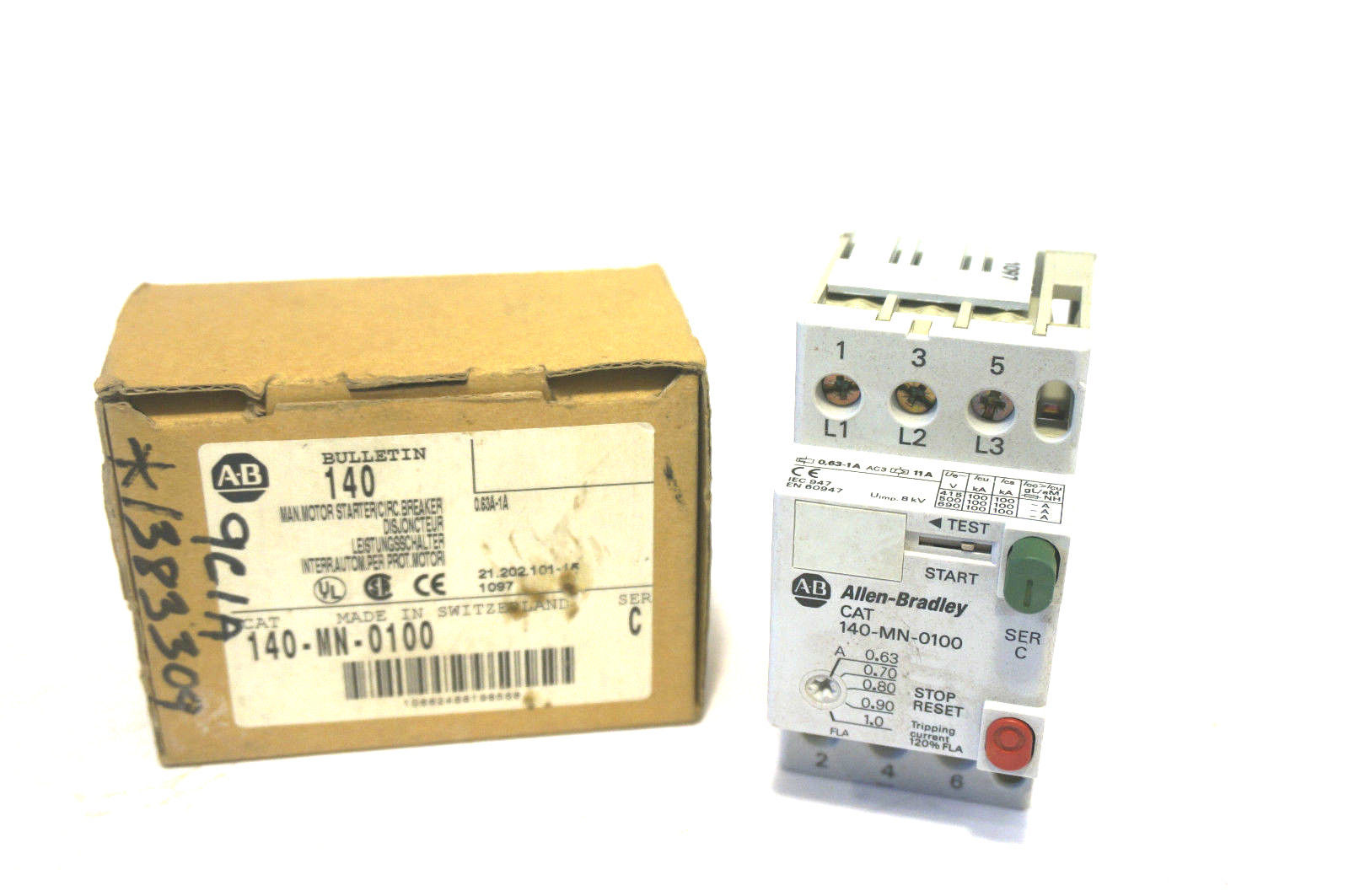 NEW ALLEN BRADLEY 140-MN-0100 CIRCUIT BREAKER 140MN0100