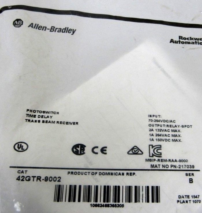 NEW ALLEN BRADLEY 42GTR-9002 PHOTOSWITCH 42GTR9002 SERIES B - Image 4