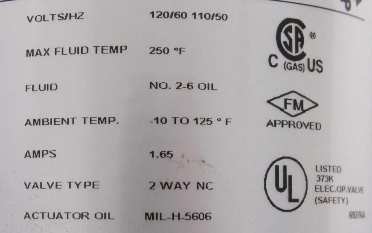 NEW ASCO HOV1A312T171 HYDRAMOTOR ACTUATOR 1" 120V HO1A252A171 300PSI - Image 4
