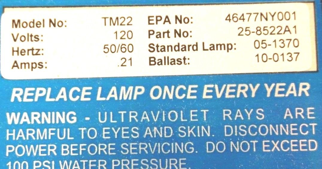 NEW ATLANTIC ULTRAVIOLET TM22 TANK MASTER DISINFECTION KIT 25-8522A1 - Image 6