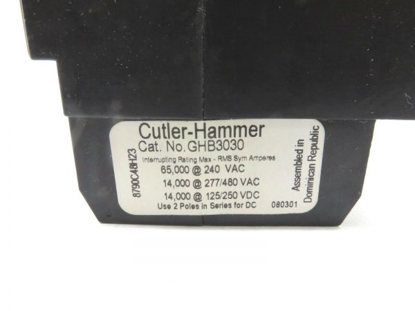 NEW CUTLER HAMMER GHB3030 CIRCUIT BREAKER TYPE GHB - Image 3