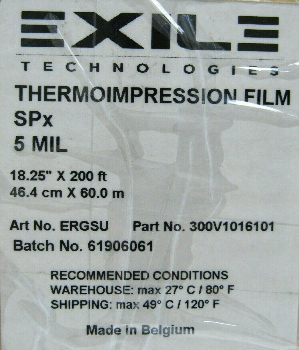 NEW EXILE 300V1016101 THERMOIMPRESSION FILM SPX 5MIL 18.25"x200 FT ERGSU - Image 3