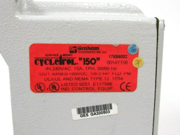 NEW GRAHAM CYCLETRON 150 0014Y156 176B6002 DC MOTOR CONTROLLER - Image 4