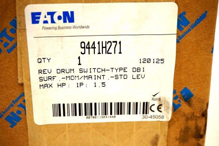 NEW SEALED EATON 9441-H271 REVERSING DRUM SWITCH TYPE DB1 9441H271 - Image 3