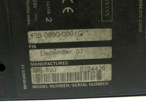 USED MICROSCAN FIS-0890-0001G MS-890 SCANNER LONG RANGE FIS08900001G MS890 - Image 6