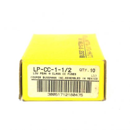 10 NEW COOPER BUSSMANN LP-CC-1-1/2 FUSES LPCC112