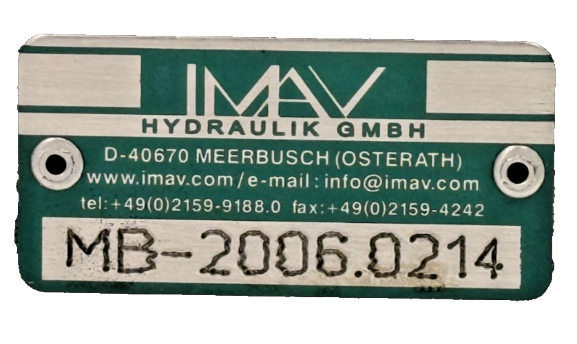 LOT OF 2 NEW IMAV MB-2006.0214 VALVES HYDRAULIK GMBH MB20060214 - Image 7