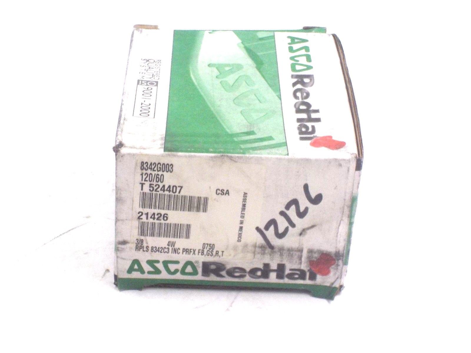 NEW ASCO RED HAT 8342G003 SOLENOID VALVE 3/8 8342G003 - Image 3