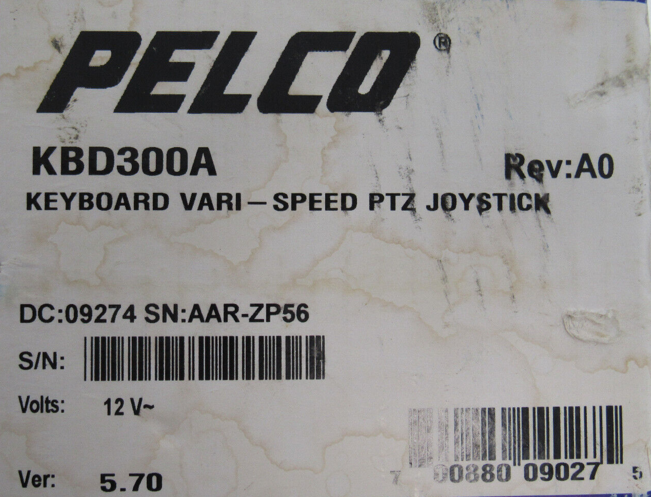 NEW PELCO KBD300A KEYBOARD VARI-SPEED WITH JOYSTICK - SB