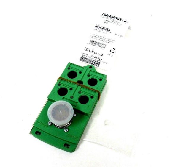 NEW PHOENIX CONTACT SACB-4/4-L-M23 ACTUATOR BOX SACB44LM23 16-92-40-4