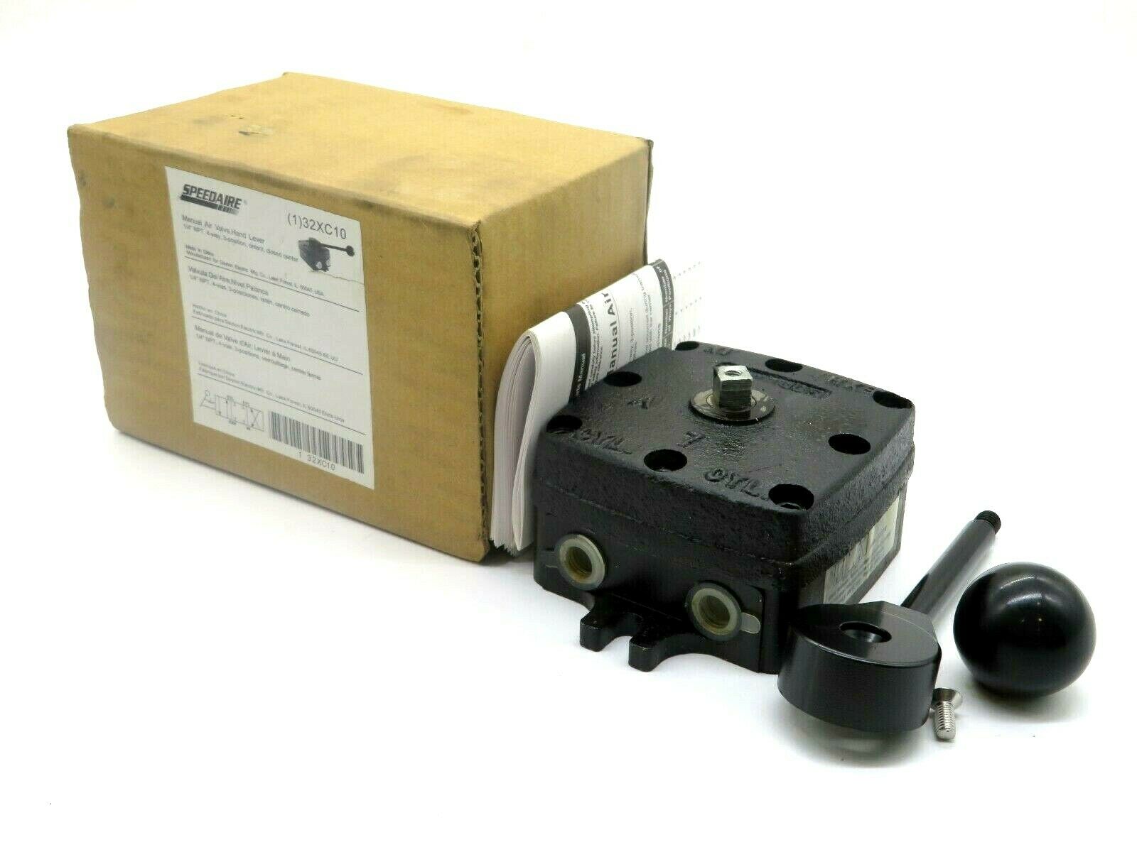 NEW SPEEDAIRE 32XC10 MANUAL AIR VALVE HAND LEVER SB Industrial Supply