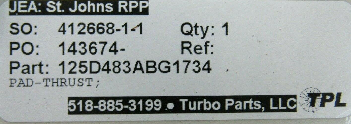 NEW TURBO PARTS LLC 125D483ABG1734 PADTHRUST SET SB Industrial