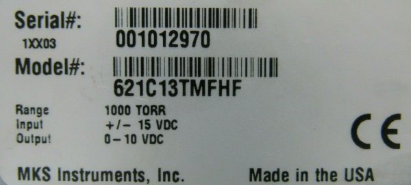 REFURBISHED MKS INSTRUMENTS 621C13TMFHF SIGNAL CONDITIONER AND TRANSDUCER - Image 5