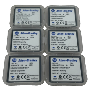 LOT OF 6 NEW ALLEN BRADLEY 1784-CF128 INDUSTRIAL COMPACTFLASH CARDS SER. A
