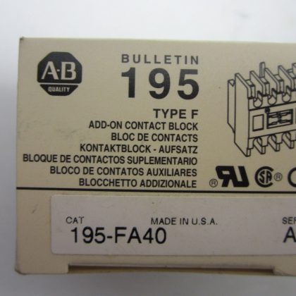 NEW ALLEN BRADLEY 195-FA04 CONTACT BLOCK 195FA04