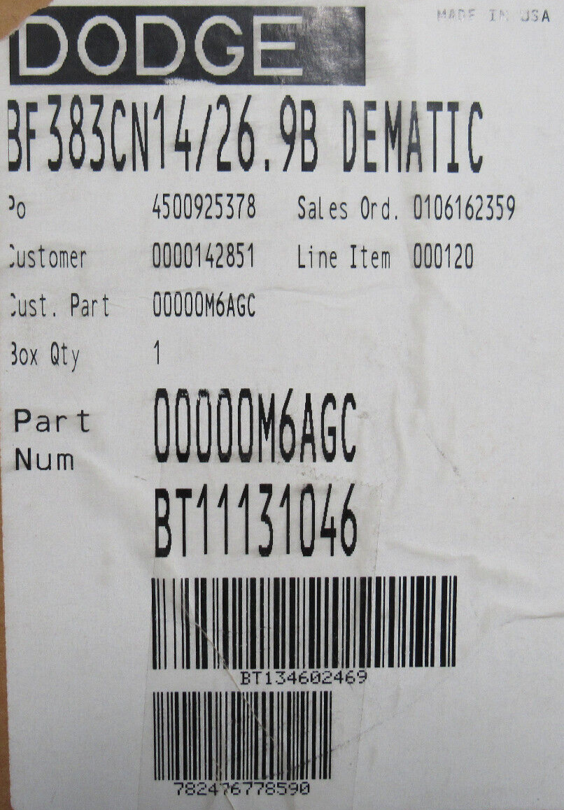 NEW DODGE BF383CN140TC GEAR REDUCER 26.9:1 BF383CN14/26.9B - Image 6