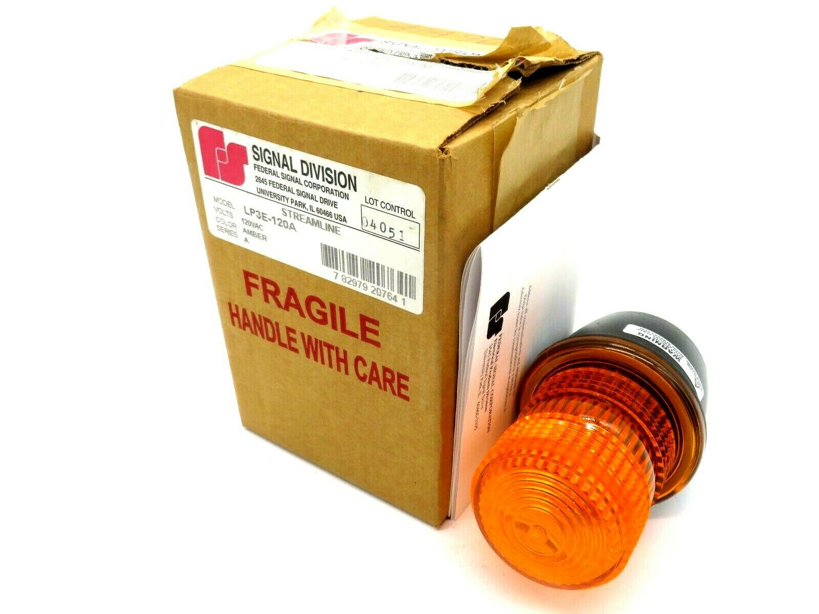NEW FEDERAL SIGNAL CORPORATION LP3E-120A AMBER STREAMLINE STROBE LIGHT LP3E120A