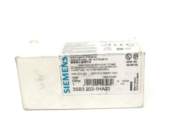 NEW SIEMENS 3SB3 203-1HA20 EMERGENCY STOP PUSHBUTTON 3SB32031HA20 - Image 3