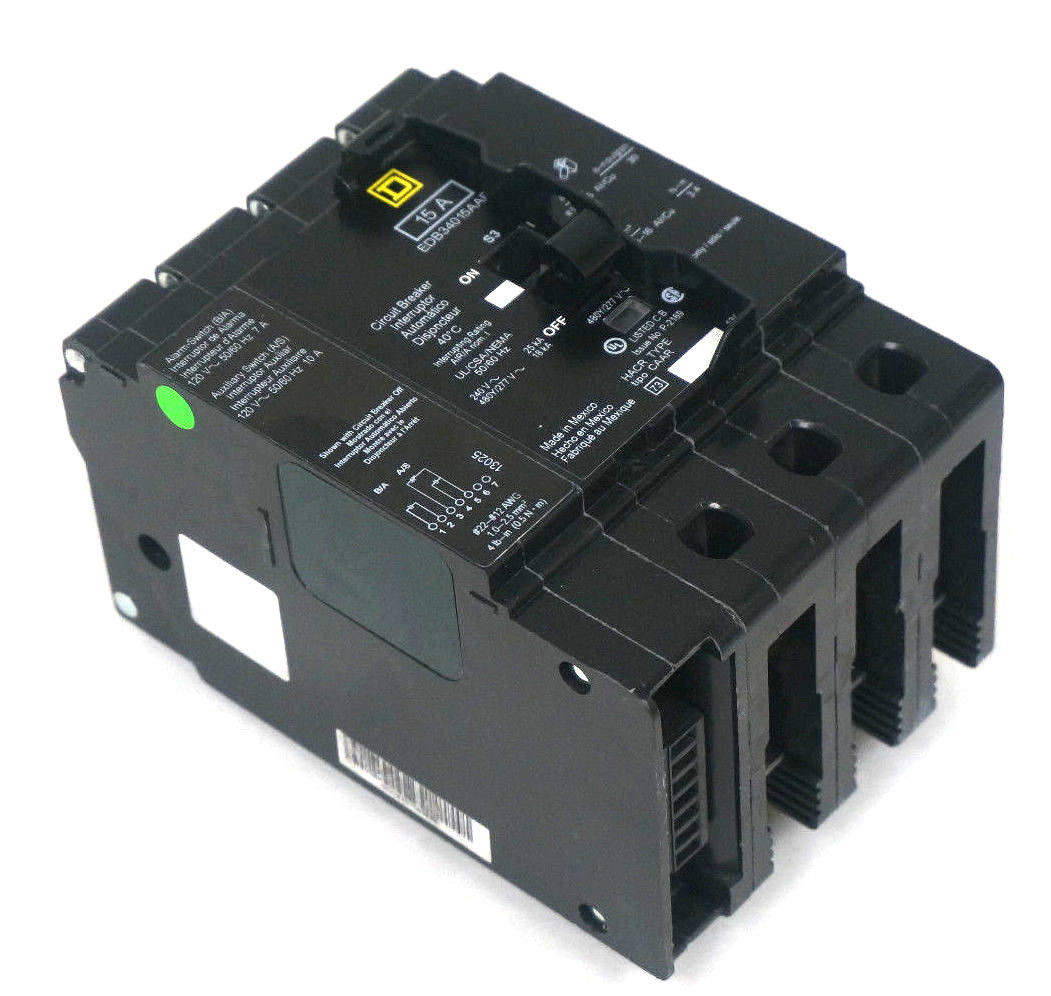 NEW SQUARE D EDB34015AABA CIRCUIT BREAKER 15A, 480Y/277V