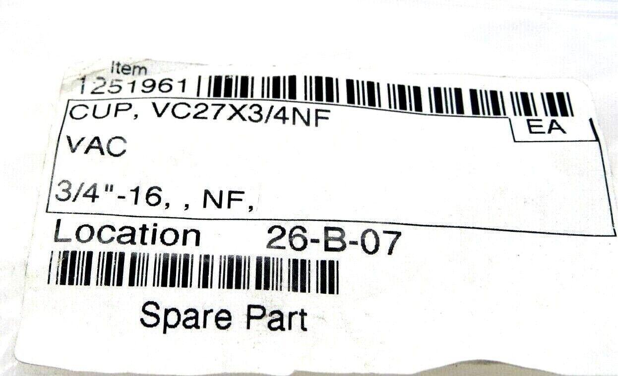 NEW VI CAS MFG. CO. VC-27-3/4-16 ROUND VACUUM CUP VC27X3/4NF VC273416 - Image 6