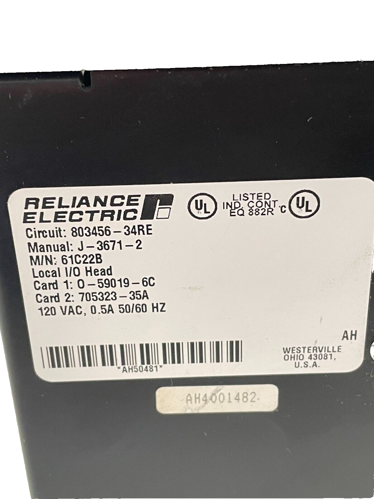 USED RELIANCE ELECTRIC 61C22B AUTOMATE LOCAL I/O HEAD 803456-34RE - Image 5